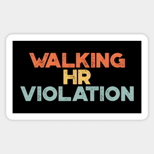 Walking HR Violation Sunset Funny Sticker